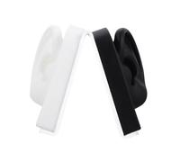 SAFIGLE Kit da Simulatore Orecchio Umano in Silicone Espositore per Piercing Orecchini, Forma Realistica Nero e Bianco per Pratica, Formazione Medica e Vetrina Accessori