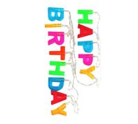 SAFIGLE Lampada a Lettere LED per Feste di Compleanno Decorazione a Stringa 13 M in PVC senza Batteria Luce Decorativa per Camera Soggiorno e Balcone Risparmio Energetico e Atmosfera