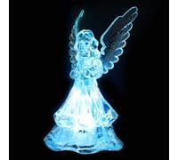 SAFIGLE Lampada da Comodino a Forma di Angelo Luci Soffuse Multicolori, Consumi Ridotti, Realizzata in Ps per Camera e Soggiorno