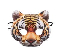 SAFIGLE Maschera da tigre per Halloween a metà viso - Maschera da tigre in EVA per feste in maschera, carnevale e cosplay - Accessorio per cosplay in costume da animale
