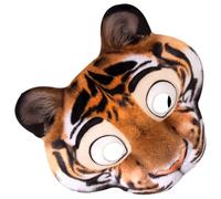 SAFIGLE Maschera di Tigre in Eva per Carnevale e Halloween, Mezza Faccia Leggera e Confortevole con Design Realistico per Eventi Costume e Feste a Tema