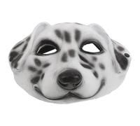 SAFIGLE Maschera in Pu di Cane a Macchie a Metà Volto Realistica Fori Precut per Occhi e Respirazione, Vestibilità Comoda per Carnevali All'aperti per Uomini Adulti, per Carnevali
