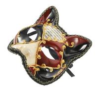 SAFIGLE Maschera Volpe Rossa in Plastica per Adulti Maschera Animale Delicata ed Elegante per Feste e Carnevali Mezzo Viso Unica e Distintiva