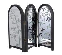 SAFIGLE Mini paravento Pieghevole da scrivania - Divisore a 3 Pannelli, Mini paravento Pieghevole in lacca Cinese, Ornamento Feng Shui, Regalo Orientale, Regalo Aziendale