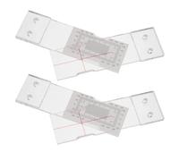 SAFIGLE Monitor di Fessure in Acrilico 2 Pezzi per Edifici e Cemento, Strumento Preciso per Larghezza Crepe e Rilevamento Fessure in Ambienti Architettonici
