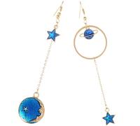 SAFIGLE Orecchini Pendenti Asimmetrici a Stella in Lega Dorata, Gioielli alla Moda per Donna, Design Geometrico per Occasioni Speciali e Uso Quotidiano