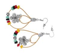 SAFIGLE Orecchini Pendenti Con Pietre Turchesi Boho Stile Retrò Forma Di Fiore Per Donna Leggeri Per Feste e Uso Quotidiano