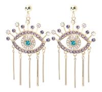 SAFIGLE Orecchini Pendenti Nappa e Strass in Lega di Metallo, Decorazioni per Orecchie da Donna, Gioielli Luminosi per Ragazze e Accessori per Foto