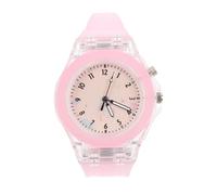 SAFIGLE Orologio da Polso per Studenti Numeri Chiari e Design Luminoso, Quadrante in Quarzo e Cinturino in Silicone Rosa, come Regalo di Natale o Festa