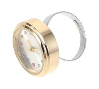SAFIGLE Orologio per dito diamantato colorato orologi a prova d'acqua Orologi del dito Ring Gli studenti guardano mini orologi attenzione agli studenti l'orologio suona lega D'oro