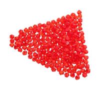 SAFIGLE Perline Bicono Rosse Trasparenti Facettate in Plastica per Creazioni Gioielli Perline Spacer per Bracciali Collane e Orecchini Effetto Cristallo Lucido Materiale DIY