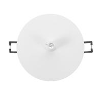 SAFIGLE Piatto Coprirosone per Lampadario e Base Downlight, Rotondo e Piatto, Metallo Bianco, Supporto per Installazione a Incasso, Migliorato e Manutenzione
