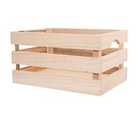 SAFIGLE Piccola Cassa di Legno per Stoccaggio e Esposizione Rustica | Beige, Design a Cesta, per Aula e Vetrina Retail, Struttura che Mantiene la Forma e Resiste alla Deformazione