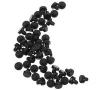 SAFIGLE Piedini per Mobili in Plastica Nera 50 Pezzi, Antiscivolo | Protezione Pavimenti, Assorbimento Urti, per Gambe Tavolo e Sedie in Legno, Uso Cucina Sala