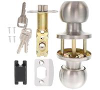 SAFIGLE Pomolo per Porta con Serratura in Acciaio Inox Maniglia a Tre Aste per Porta Interna Serratura per Camera da Letto e Bagno Resistente e con Meccanismo Fluido Adatto per Uso