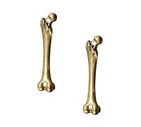 SAFIGLE Portachiavi Ciondolo a Forma di Osso in Ottone Piccolo Decorazione da Appendere Leggera e Portatile per Borse Auto e Uffici Set da 2 Pezzi Design Creativo e Foro per Aggancio