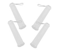 SAFIGLE Portapenne Telescopico Trasparente in Plastica, Contenitore per Penne e Pennelli Portatile, Design Chiaro, per Studio e Viaggio, Confezione da 4 Pezzi