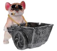 SAFIGLE Posacenere da Tavolo Decorativo Cane in Resina Posacenere Piccolo Vintage per la Casa e L’Ufficio Decorazione Divertente per Scrivania e Ambienti Interni ed Esterni