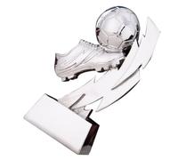 SAFIGLE Premio Calcio in Resina Argento per Scuola e Azienda | Forma Calcio, Base Inclusa, per Premio Scolastico e Aziendale, Adatto, Idea Regalo per Gara
