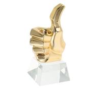 SAFIGLE Premio in Cristallo Design Ergonomico a Forma di Pollice, Resistente alle Crepe e Decorazione da Tavolo per Mini Game Night e Concorsi di Danza
