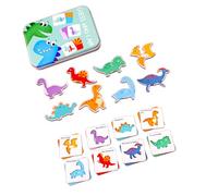 SAFIGLE Puzzle in Legno Abbinamento Educativo per Gioco Montessori Dinosauro Sviluppo Cognitivo e Coordinazione Mano-occhio Regalo per Bambine da Anni Divertente e Didattico