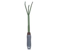 SAFIGLE Rastrello da Giardino e Manico in Plastica 3 Denti Leggero e Portatile in Ferro per Allentare e Rastrellare Terreno in Giardino e Cortile