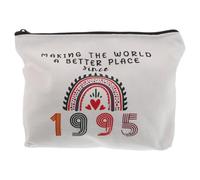 SAFIGLE Regalo di compleanno per le donne per il 30° compleanno - Borse per la festa della mamma per il 30° - Borsa per il trucco in tela del 1995 per le amiche sorelle