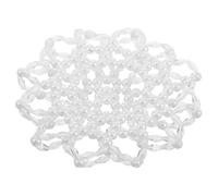 SAFIGLE Retina per intrecciata con perle retine per porta chignon in rete elastica fascia per all'uncinetto NET BUN Porta del panino per plastica bianca