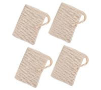 SAFIGLE Sacchetti Esfolianti Per Sapone a Rete 4 Pezzi, Portasapone Rapido Asciugatura, Schiumogeno Per Bagno e Doccia, Conservazione Sapone Artigianale, Per Cura Pelle Quotidiana