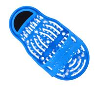 SAFIGLE Scarpetta Lavapiedi con Ventose per Bagno in Plastica e Nailon, Facile Pulizia dei Piedi, Adatta per Uso Domestico, per Anziani e Mobilità Ridotta, Colore Blu