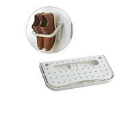 SAFIGLE Scarpiera da Parete in Plastica PP Bianca Organizer Scarpe Appeso Senza Foratura Supporto Scarpe Compatto con Fissaggio Ventosa per Bagno e Armadio