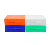 SAFIGLE Scatola per Vetrini da Microscopio in Plastica 4 Pezzi 25 Slot Custodia per la Conservazione di Campioni da Laboratorio Portacampioni per Istologia e Ricerca Medica Dimensioni