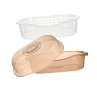 SAFIGLE Scolapasta doppio con manico in PP spesso per cucina scolabiberon e verdure contenitore multifunzione con ciotola rimovibile per casa e campeggio