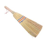 SAFIGLE Scopa a Frusta Portatile per Esterni con Manico in Legno Corto, Scopa da Giardino per Pulizia Intensiva di Vialetti e Patio, Resistente a Superfici Bagnate, per Cortile e Garage