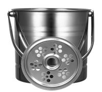 SAFIGLE Secchiello per Cubetti di Ghiaccio in Acciaio 16 L Contenitore per Bevande e Portabottiglie Secchiello per Birra e Vino Multiuso per Casa Bar e Feste