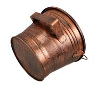 SAFIGLE Secchio per Cenere in Ferro con Coperchio e Manico in Legno, Contenitore Resistente per Carbone e Cenere, per Serate Invernali Accoglienti e Barbecue