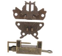 SAFIGLE Serratura Antica in Lega per Scatole in Legno Chiusura Battente Stile Cinese Lucchetto Decorativo per Gioielli Resistente alla Corrosione Design Retrò Elegante
