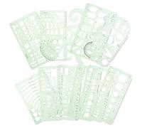 SAFIGLE Set 11 Pezzi Righelli Geometrici per Disegno Modelli di Interior Design in Plastica Sicura, Strumenti di Misurazione Precisa per Studenti, Designer e Ingegneri, Utensili