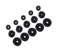 SAFIGLE Set 15pezzi Stampini Ciambelline per Chignon Nero in Nailon per Aggiungere Volume e Pienezza Chioma, Creatore di Chignon Invisibile per Serate ed Appuntamenti