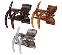 SAFIGLE Set 3 Fermagli per Chioma a Coda di Cavallo Alta e Chignon Fermagli Antiscivolo a Due Denti per Chioma Lunghi da Donna Accessori Robusti e Lucidi per Acconciature Raccolte