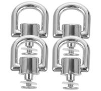 SAFIGLE Set 4 Pezzi Anelli a d in Metallo Rivetti a Vite, Ferramenta per Borse Artigianali Fai da Te, Accessori per Cinture e Borsette in Pelle, Uso per Lavori Manuali e Riparazioni
