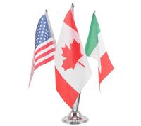 SAFIGLE Set Bandiere da Tavolo Messico Usa Canada Base in Metallo Mini Bandiere da Scrivania per Eventi Politici e Feste Decorazione Ufficio e Sala Riunioni