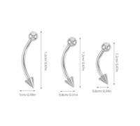 SAFIGLE Set da 6 Anelli per Sopracciglia in Acciaio Inossidabile Bilanciere Curvo Piercing per Sopracciglia da Donna Gioielli Vintage per Viso Sicuri e Leggeri per Uso Prolungato