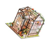 SAFIGLE Set Fai da Te Casa dei Fiori in Miniatura 3D in Legno Kit Puzzle Modellismo Architettonico per Serra Modello Artigianale per Decorazione Interni e Regalo Creativo