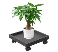 SAFIGLE Sottovaso Rettangolare con Ruote per Piante Base con Ruote in Plastica Resistente e Design Estetico Supporto Vaso per Interno ed Esterno Facile da Muovere