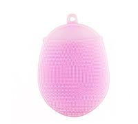 SAFIGLE Spazzola Per Doccia Silicone Massaggiatore Per Corpo e Viso Facile Da Pulire Adatta Per Tutte Le Età Colore Rosa Materiale Sicuro e Flessibile