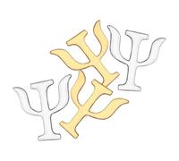 SAFIGLE Spille per Donna Simbolo Psicologia in Metallo, Set da 4 Pezzi Oro e Argento, Spilla per Vestiti Perno di Chiusura di Sicurezza, Accessorio Decorativo per Cappotti, Giacche