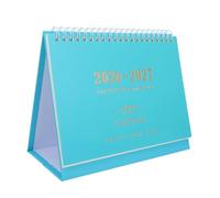 SAFIGLE Spirale Da Stand Flip Bound Management Home Binding Sky-Blue Calendar Schedule Office Workspace With English -Dic - Monthly Stand Time Planner Page Agenda Table Runs Wire Dec