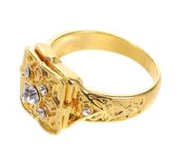 SAFIGLE Squillo Anelli Vintage Da Donna Anello Di Dichiarazione D'epoca Anello Con Scomparto Segreto Anello Per La Festa Del Papà Fede Nuziale D'epoca Anello in Stile Vintage Lega D'oro