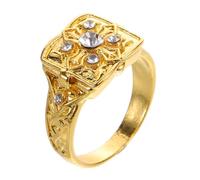 SAFIGLE Squillo Gioielli Da Uomo Alla Moda Anelli Unici Per Le Donne Vintage Anelli D'epoca Anelli Vintage Da Donna Anelli Incisi Per Le Donne Anelli Femminili Anello Regolabile Lega D'oro